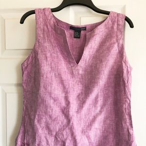 St. Tropez West Womens Linen Top Size M